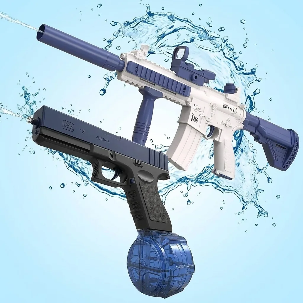 Комплект «Водний загін» — водяний автомат-бластер M416 + електричний водяний пістолет UKBOO Glock на акумуляторі